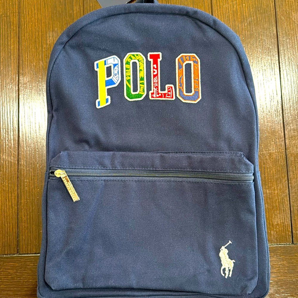 Brand new navy Polo backpack.